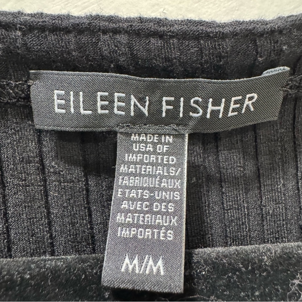 Eileen Fisher Ribbed Short Sleeve Tencel Stretch Bodycon Dress Women's Medium - Picture 3 of 12